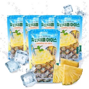 (세일) 키즈웰 파인애플 아이스스틱 386ml x 5개 소비기한 26.02.25 얼려먹는 음료